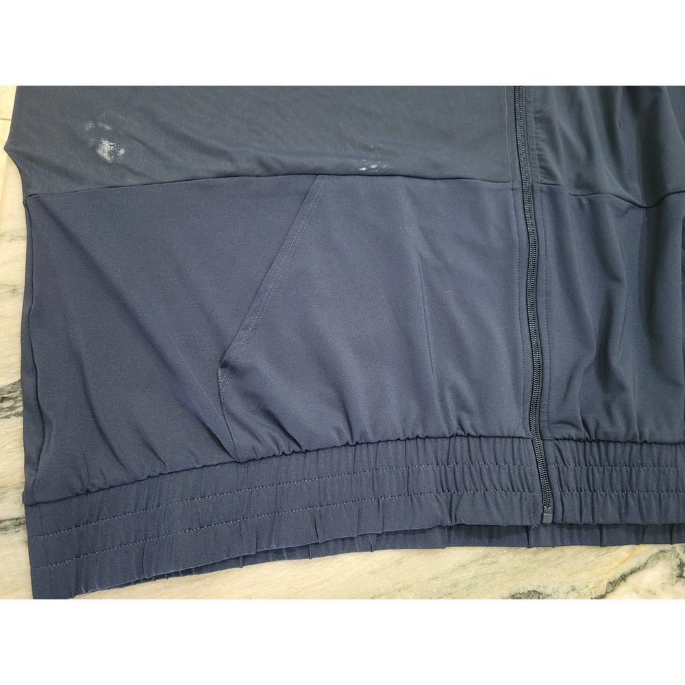 Ideology Womens Plus Size Zip Up Hoodie Mesh Indigo Sea 3X - Picture 6 of 10